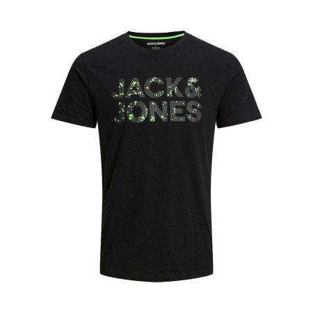 Camiseta de Manga Corta JJNEON POP TEE SS CREW NECK Jack & Jones 12224104 Negro