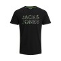 Camiseta de Manga Corta JJNEON POP TEE SS CREW NECK Jack & Jones 12224104 Negro