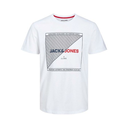 T-shirt à manches courtes homme TEE SS CREW NECK Jack & Jones 12221002 Blanc