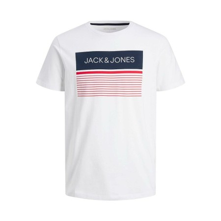 Camiseta de Manga Corta JJTRAVIS TEE SS CREW NECK Jack & Jones 12224231 Blanco