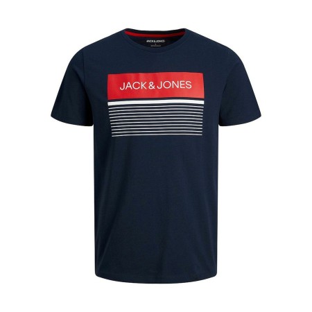 Camiseta de Manga Corta JJTRAVIS TEE SS CREW NECK Jack & Jones 12224231 Azul marino