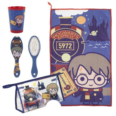 Trousse de Toilette avec Accessoires Harry Potter 4 Pièces Rouge