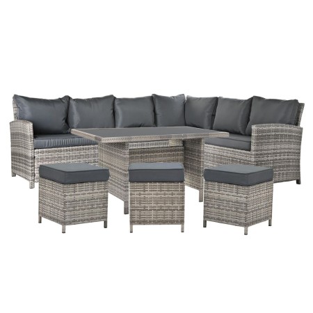 Sofá de Jardín DKD Home Decor Cristal Poliéster ratán sintético (190 x 190 x 80 cm)