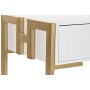 Table de Nuit DKD Home Decor Doré Métal Blanc Bois MDF (48 x 35 x 56 cm)