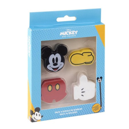 Ensemble de Gommes Mickey Mouse (4 pcs)