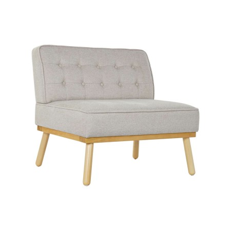 Sillón DKD Home Decor Abeto Beige Marrón (80 x 66 x 72 cm)