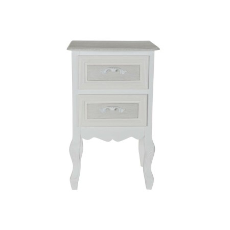 Table de Nuit DKD Home Decor Bois Blanc Bois MDF (40 x 34 x 66,5 cm)