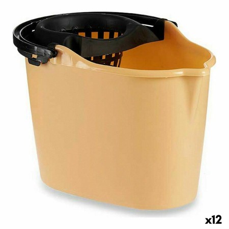 Seau de Lavage Noir Beige polypropylène (15 L)