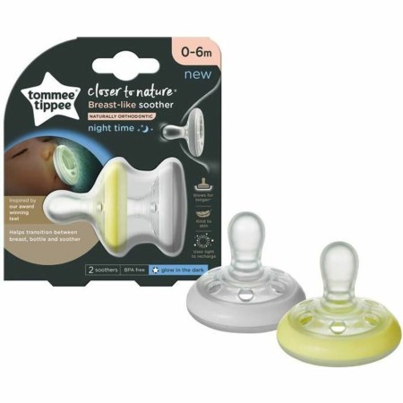 Sucette Tommee Tippee Natural Night Shape 2 Unités