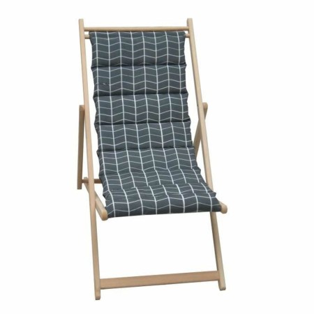 Tumbona Jardin Prive Oslo Stone Gris Lona Madera de haya (106 x 55 x 95 cm)