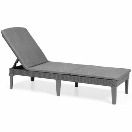 Chaise longue Allibert by KETER Jaipur Résine Gris foncé (187 x 58 x 29 cm)