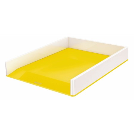 Bandeja para Archivar Leitz WOW Dual Blanco Amarillo Poliestireno (26,7 x 4,9 x 33,6 cm)