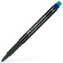 Marqueur permanent Faber-Castell Multimark 1523 M Bleu (10 Unités)