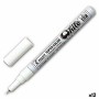 Rotulador permanente Pilot Blanco 0,5 mm (12 Unidades)