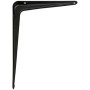 Soporte de Pared AMIG 1-6042 Estantes Negro Acero (35 x 30 cm)