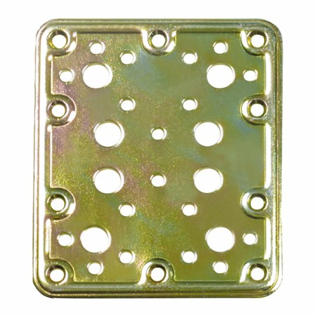 Placa de Fijación AMIG 504-12125 Bicromatado Dorado Acero (80 x 100 mm)