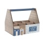 Range Bouteilles DKD Home Decor Naturel Bleu Bois MDF (26 x 18 x 21 cm)