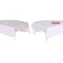 Mantel y servilletas DKD Home Decor Rosa Blanco (150 x 250 x 0,5 cm) (2 Unidades)