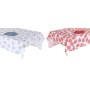 Nappe et serviettes de table DKD Home Decor Bleu Fuchsia Blanc (150 x 250 x 0,5 cm) (2 Unités)