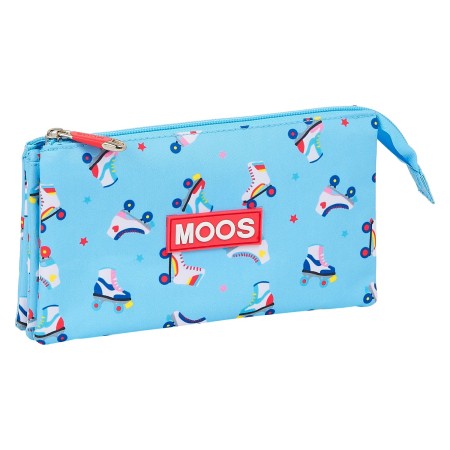 Portatodo Triple Rollers Moos M744 Azul claro Multicolor (22 x 12 x 3 cm)