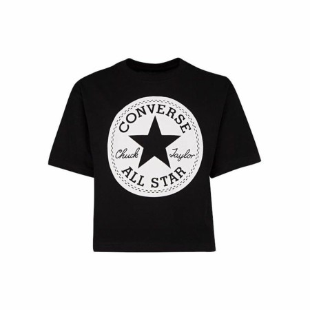 Camiseta de Manga Corta Signature Converse Chuck Patch Boxy Negro