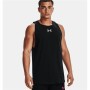 t-shirt de basket Under Armour Cotton Tank Noir Multicouleur