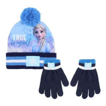 Bonnet et gants Frozen Bleu