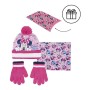 Bonnet, Gants et Echarpe Minnie Mouse Rose