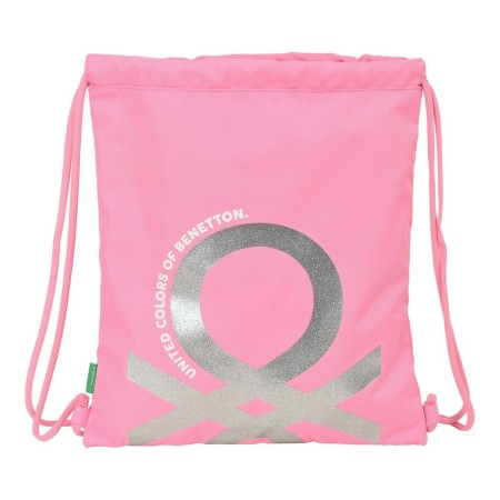 Sac à dos serré par des ficelles Benetton Flamingo pink Rose (35 x 40 x 1 cm)