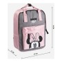 Sac à dos Casual Minnie Mouse Style Rose Gris (27 x 36 x 12 cm)