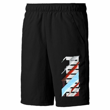 Short de Sport pour Enfants Puma Graphic Woven Noir