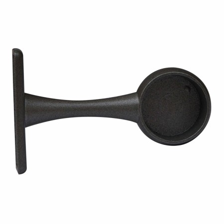 Support pour rail de penderie Stor Planet Rond Noir 2 Unités Satiné (Ø 1,9 cm)