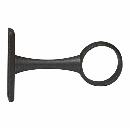 Soporte para barra de armario Stor Planet Redondo Negro Central Satinado (Ø 1,9 cm)