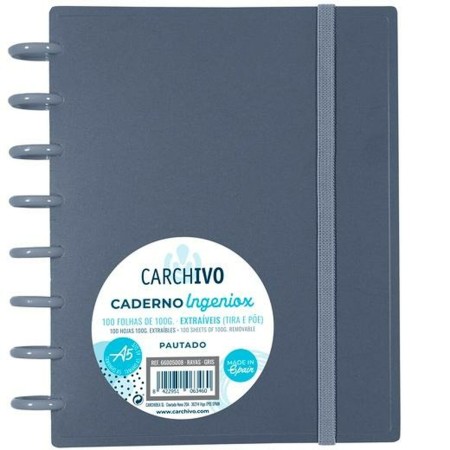 Cuaderno Carchivo Ingeniox A5 Gris 100 Hojas