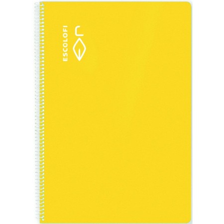 Cuaderno ESCOLOFI 5 Unidades Amarillo 50 Hojas Cuarto