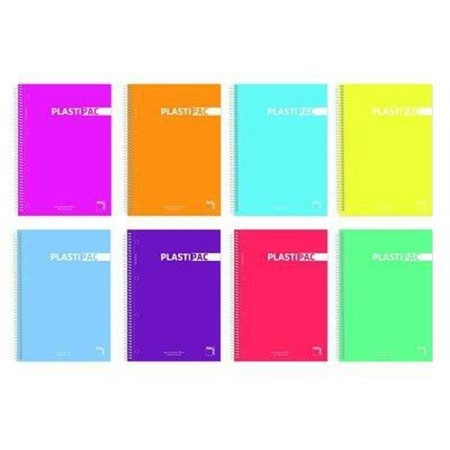 Cahier Pacsa Plastipac Multicouleur 80 Volets quarto (5 Unités)