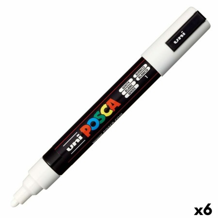 Feutres POSCA PC-5M Blanc 6 Unités
