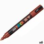 Marqueur POSCA PC-5M Marron (6 Unités)