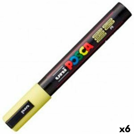 Marqueur POSCA PC-5M Jaune (6 Unités)