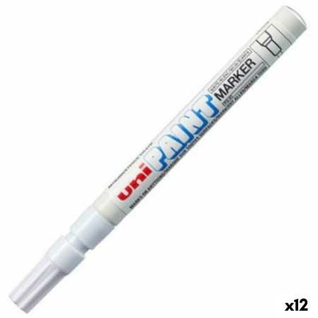 Rotulador permanente Uni-Ball PX-20 Blanco 2,8 mm (12 Unidades)