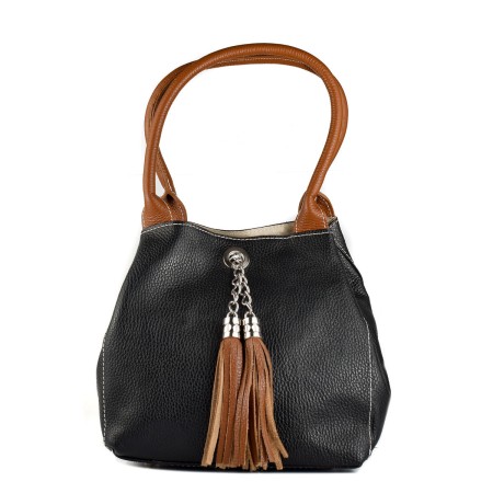 Bolso Mujer Anna Morellini WB113267-BLACK-LEATH Negro (21 x 22 x 12 cm)