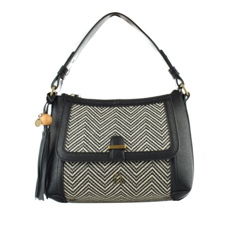 Bolso Mujer Lulu Castagnette LULU-S21-067 Negro (25 x 21 x 12 cm)