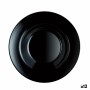 Plato para Pasta Luminarc Friends Time Negro Vidrio (28,5 cm) (12 Unidades)