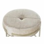 Repose-pied DKD Home Decor Beige Doré Métal Polyester (42 x 42 x 46 cm)