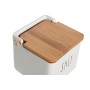 Salière avec couvercle DKD Home Decor Blanc Dolomite (11,5 x 11,5 x 11 cm) (750 ml)