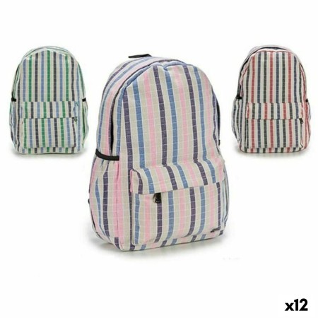 Mochila Escolar Rayas Multicolor 13 x 45 x 31 cm 12 Unidades