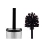 Brosse de salle de wc Noir Argenté Plastique (9 x 37 x 9 cm) (12 Unités)