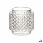 Bougeoir Transparent verre (9 x 8,8 x 9 cm) (12 Unités)