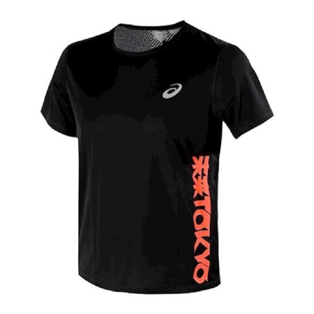 Camiseta de Manga Corta Hombre Asics Tokyo Ventilate Negro