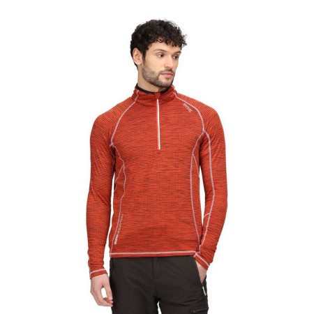 Camiseta de Manga Larga Hombre Regatta Yonder Half-Zip Naranja